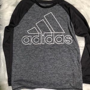 Boys medium Marbled gray and black long sleeve